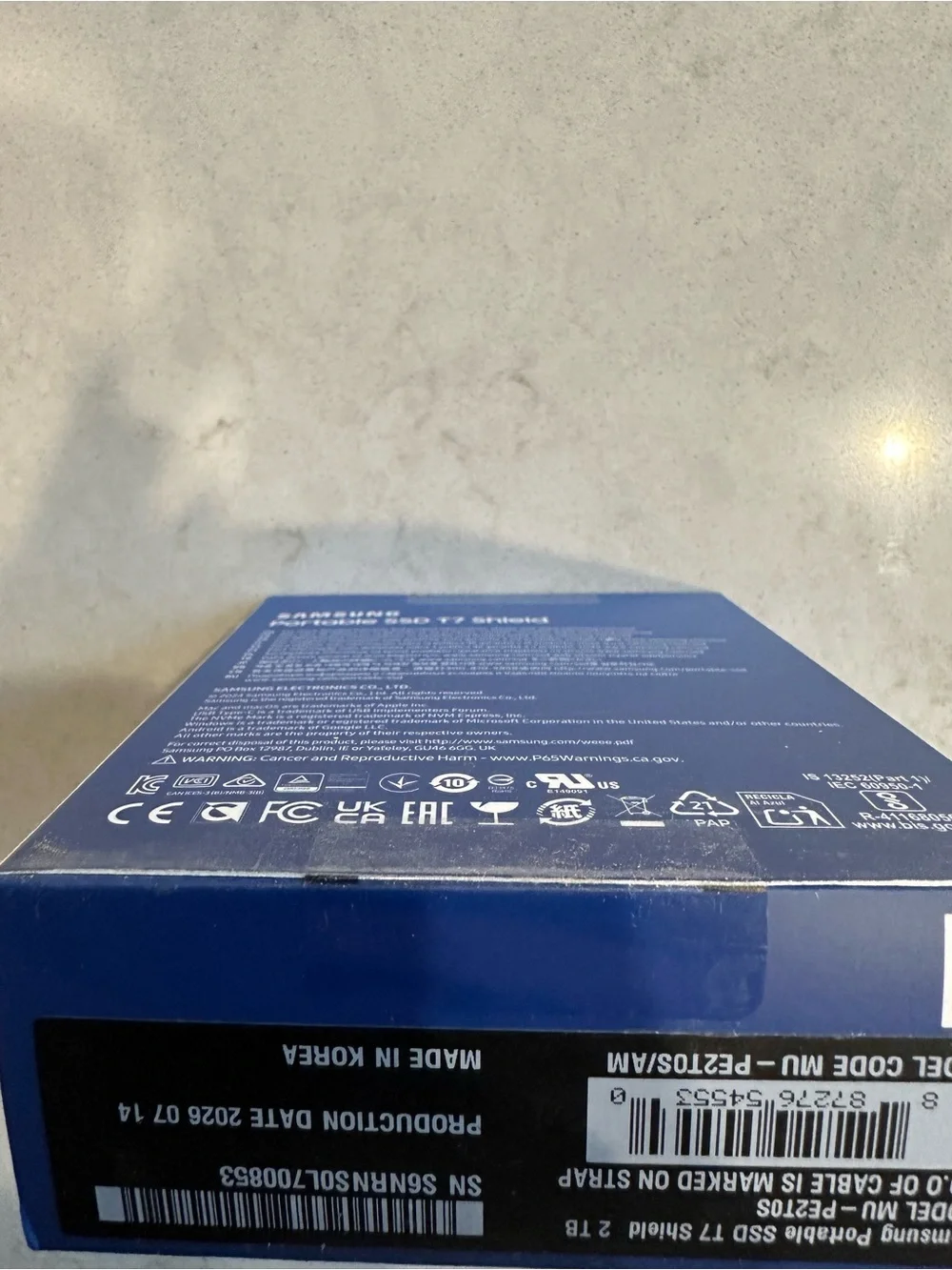Samsung Portable SSD T7 Shield Black External Solid State Drive 2 tb
